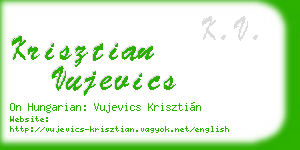 krisztian vujevics business card